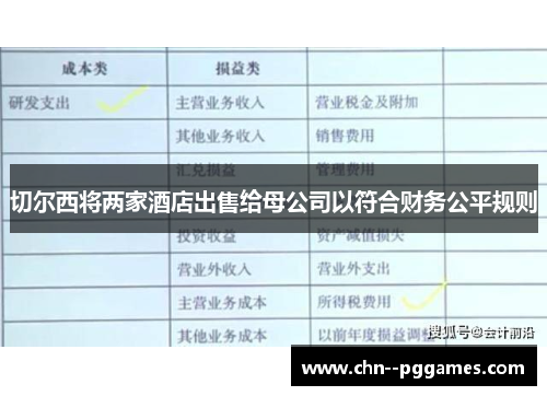 切尔西将两家酒店出售给母公司以符合财务公平规则